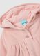 Pink velour regular fit baby jacket with buttons_3