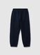 Kids' blue jogger trousers in pure cotton, regular fit with logo_1