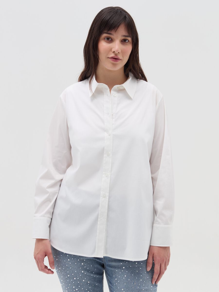 Curvy shirt in poplin_0