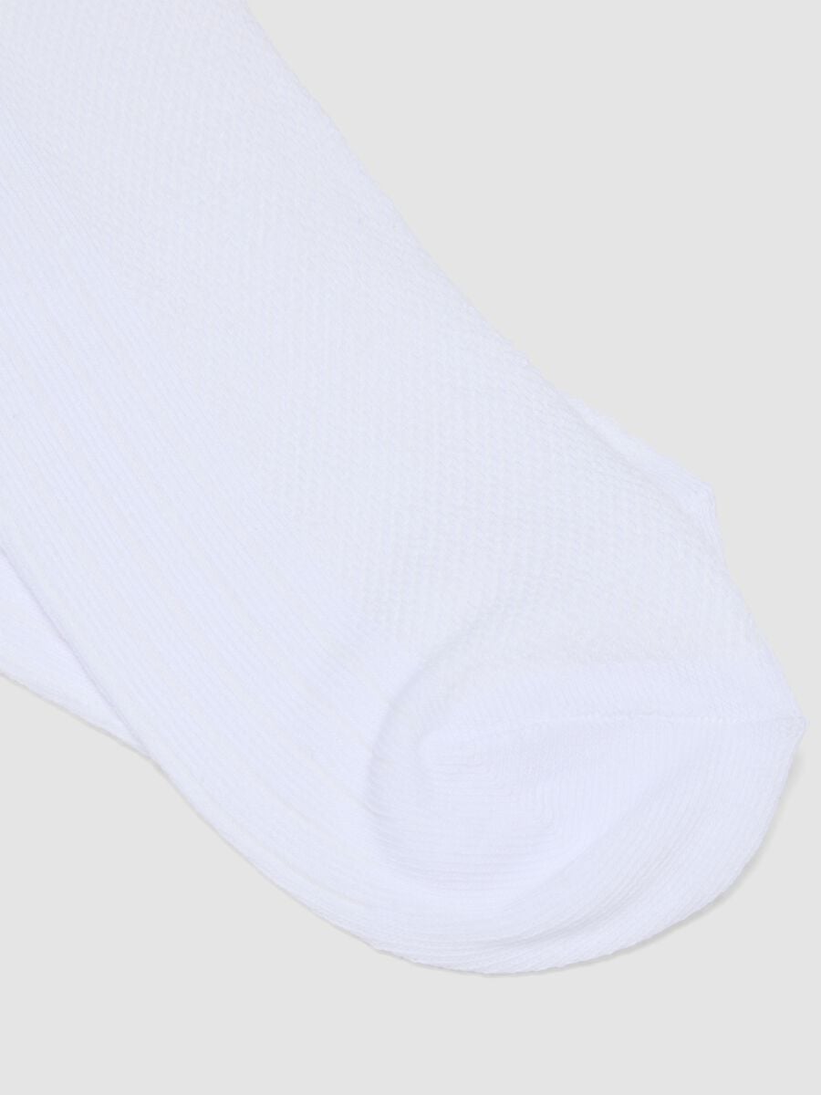 Tripack di calze sportive bianche alla caviglia in cotone organico elasticizzato_2