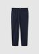 Slim Fit Stretch Cotton Blue Trousers_4