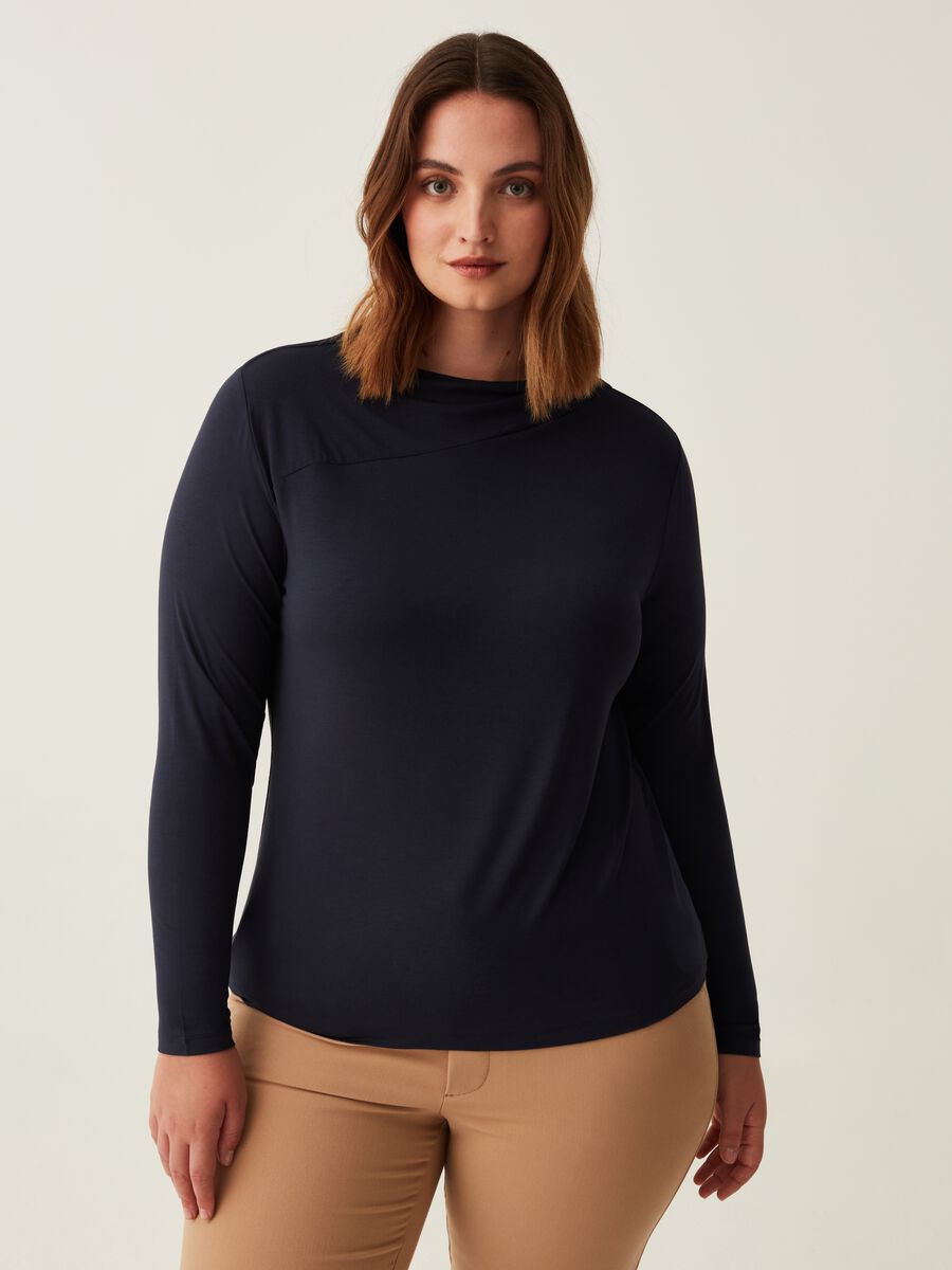 T-shirt in viscosa stretch Curvy_0