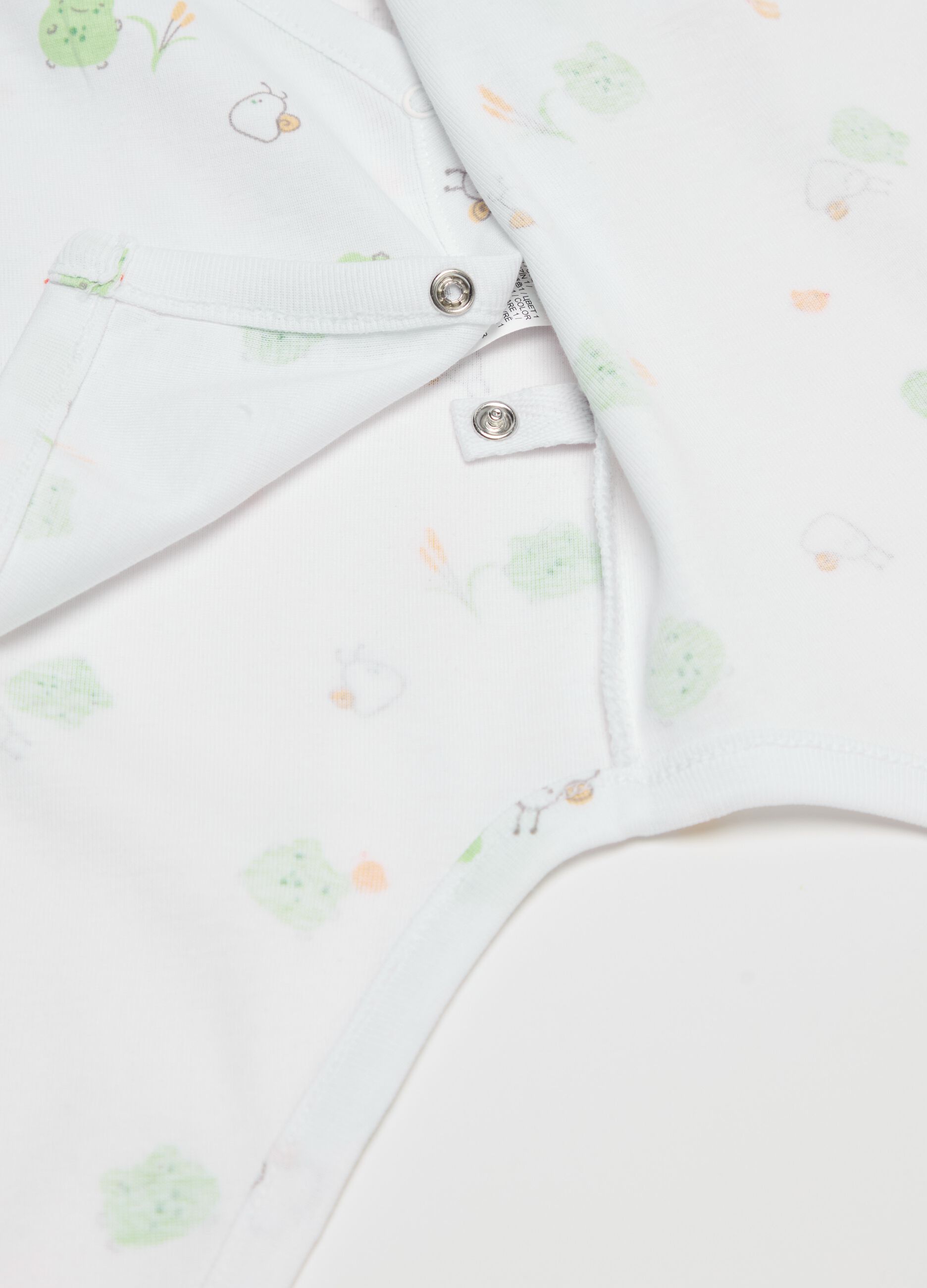 Bipack body in cotone bio con stampa