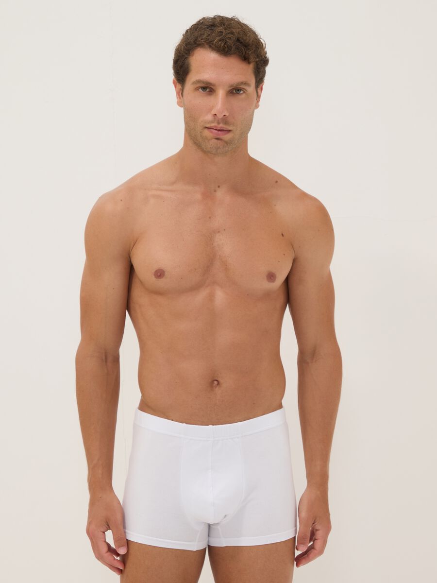 Boxer bianco in cotone organico_0