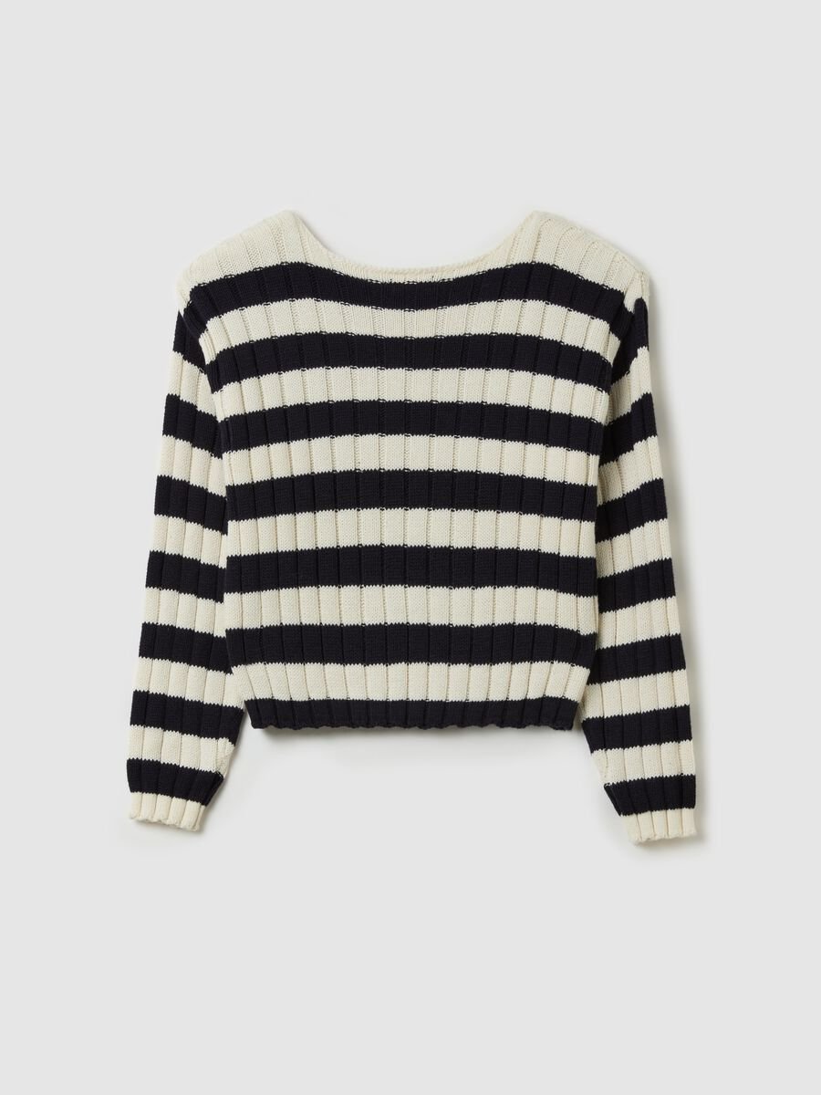 Pullover in cotone a righe _4