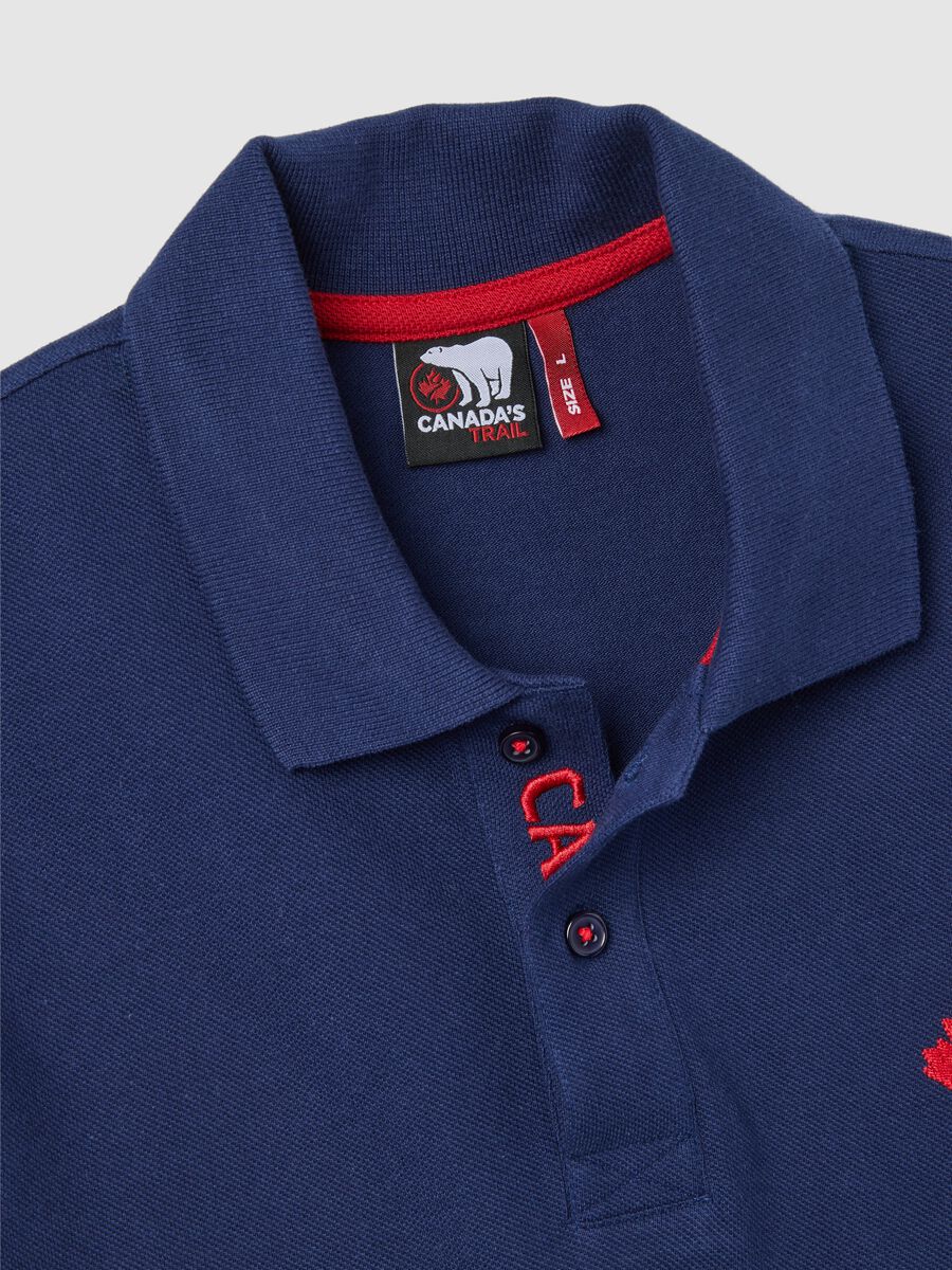 Men's Blue Cotton Polo - Regular Fit_1