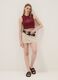 Red stretch cotton regular-fit tank top with slogan_1