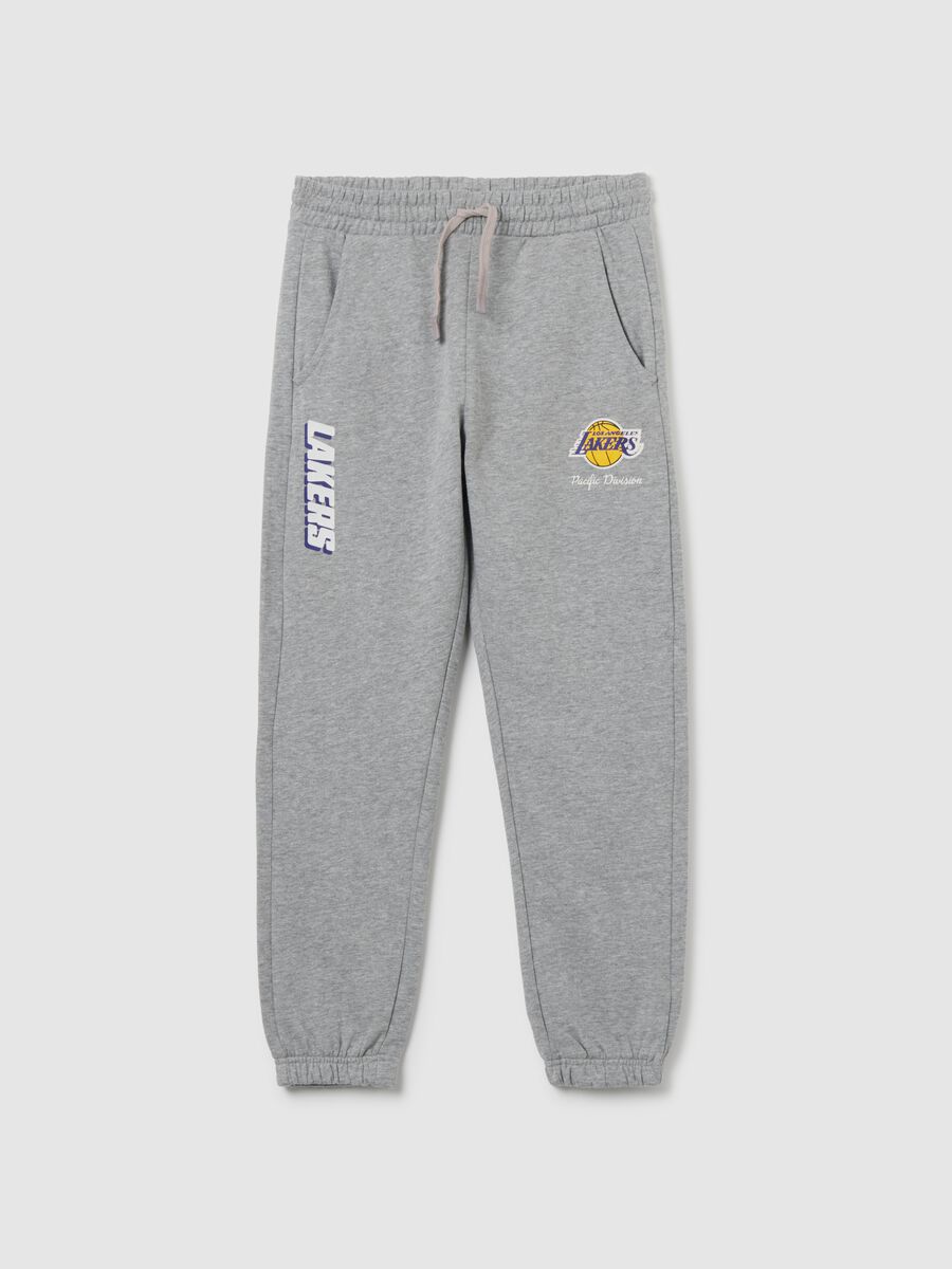 Boys' grey cotton-blend joggers_0