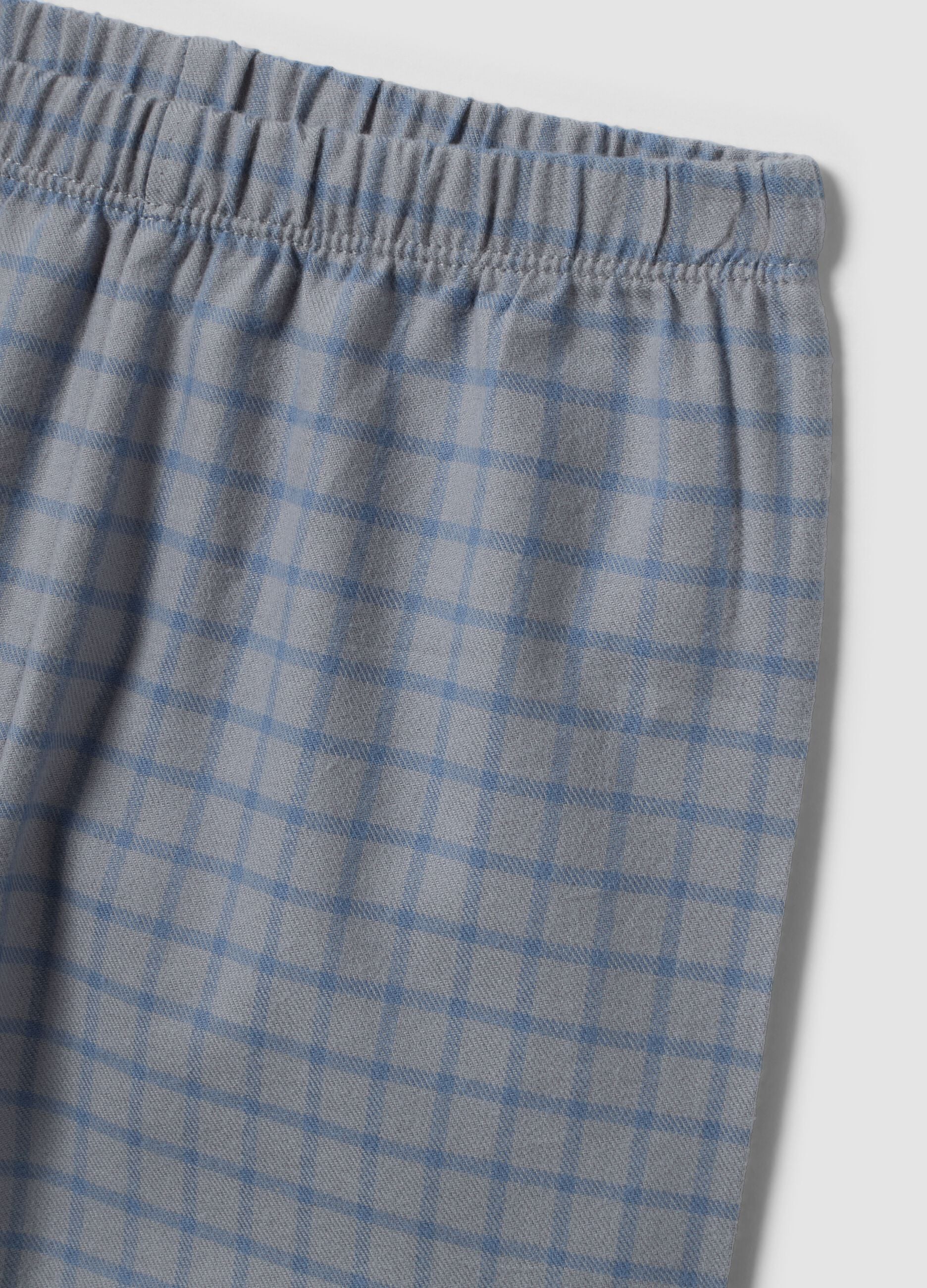Light blue organic cotton printed baby pyjamas