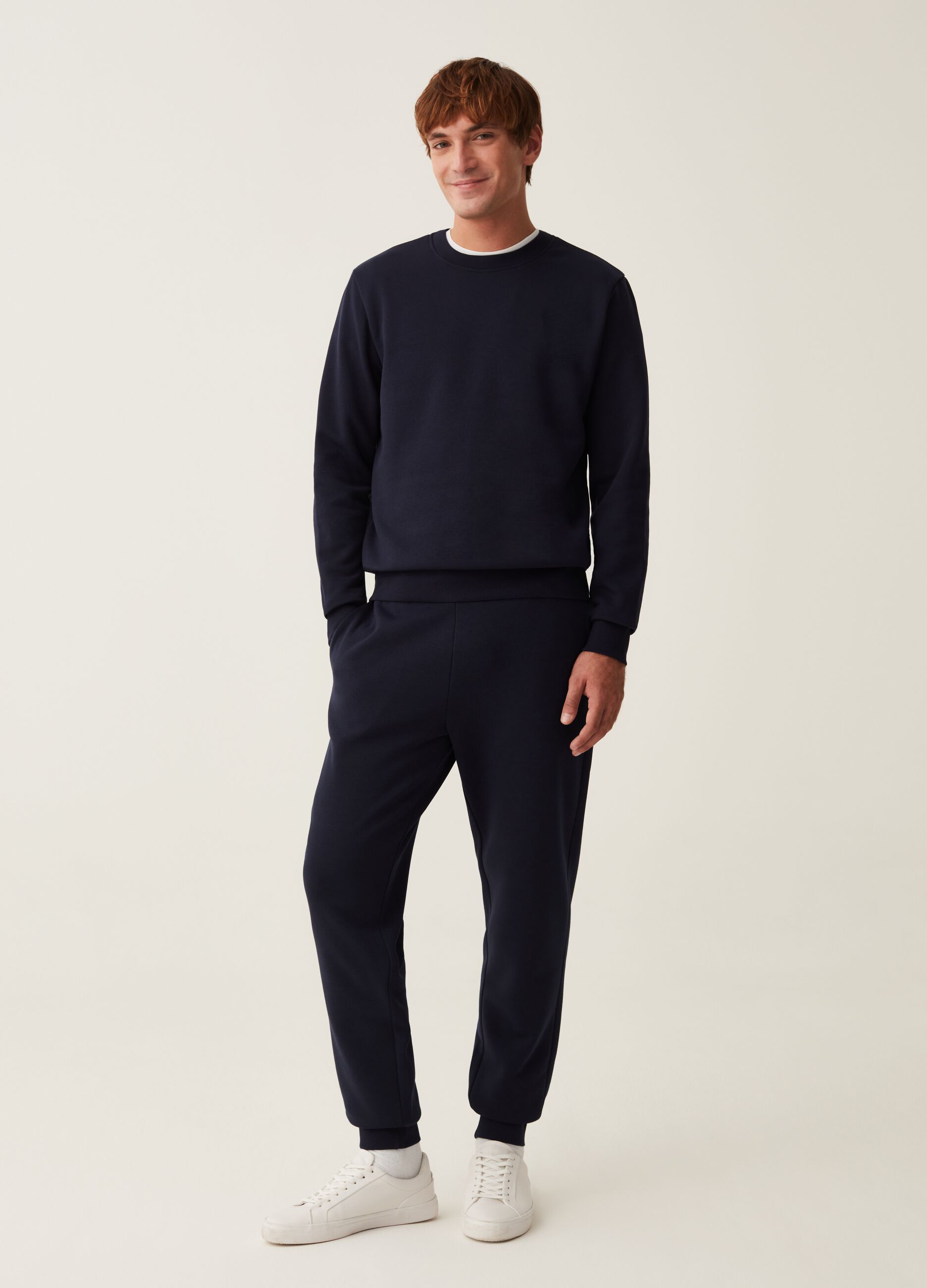 Joggers in felpa con coulisse_0