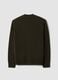 Green wool-blend cardigan with deep V-neck_2