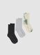 Three-pack of multicoloured sports socks in stretch cotton_0