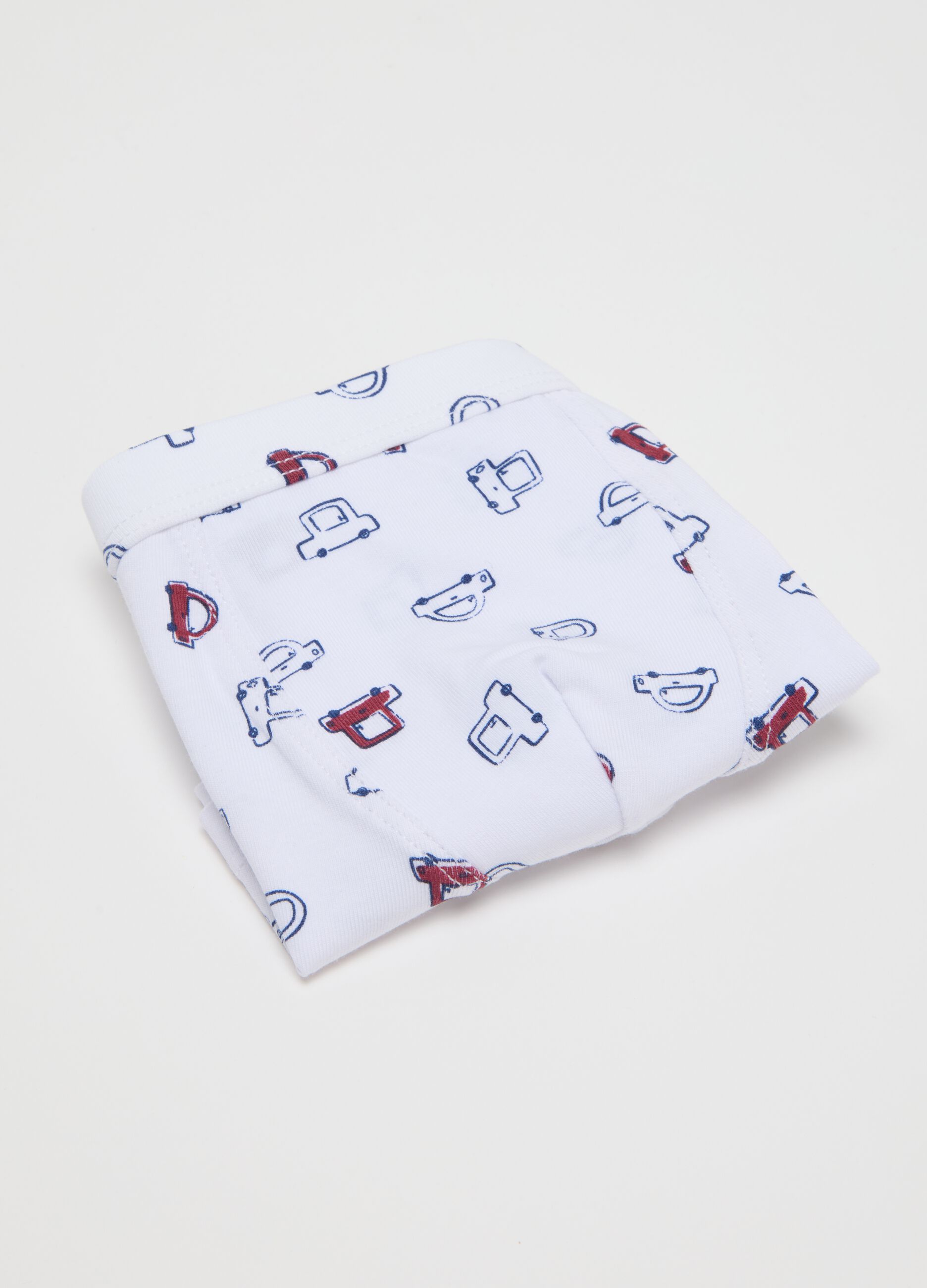 Set of multicolour stretch cotton kids' boxer shorts