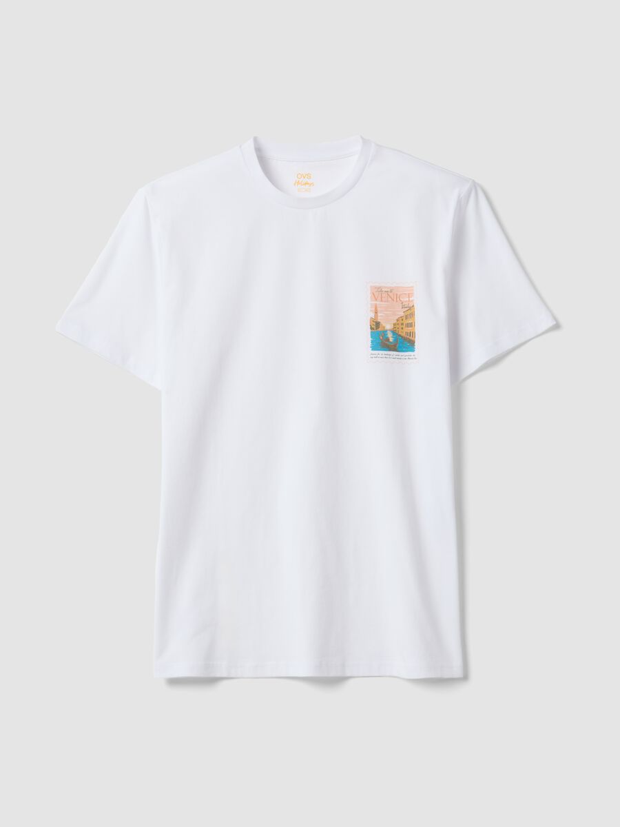 White short-sleeved pure cotton regular-fit T-shirt_4