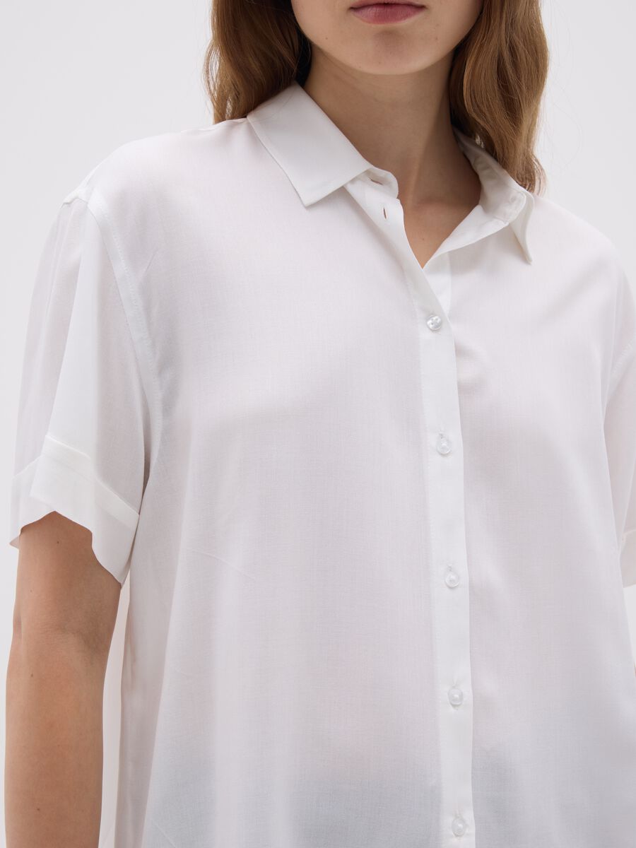 Women's White Viscose Shirt_3