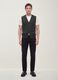 Grey viscose-blend waistcoat with deep V-neck, regular fit_1
