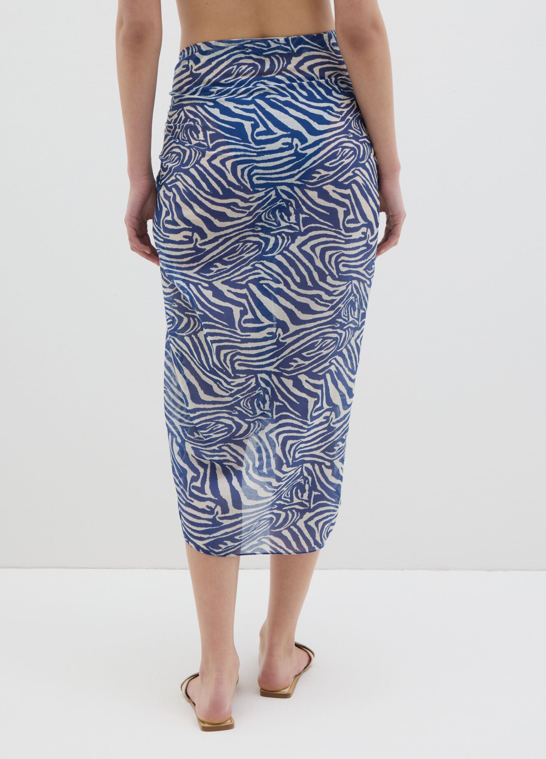 Pareo animalier in puro cotone