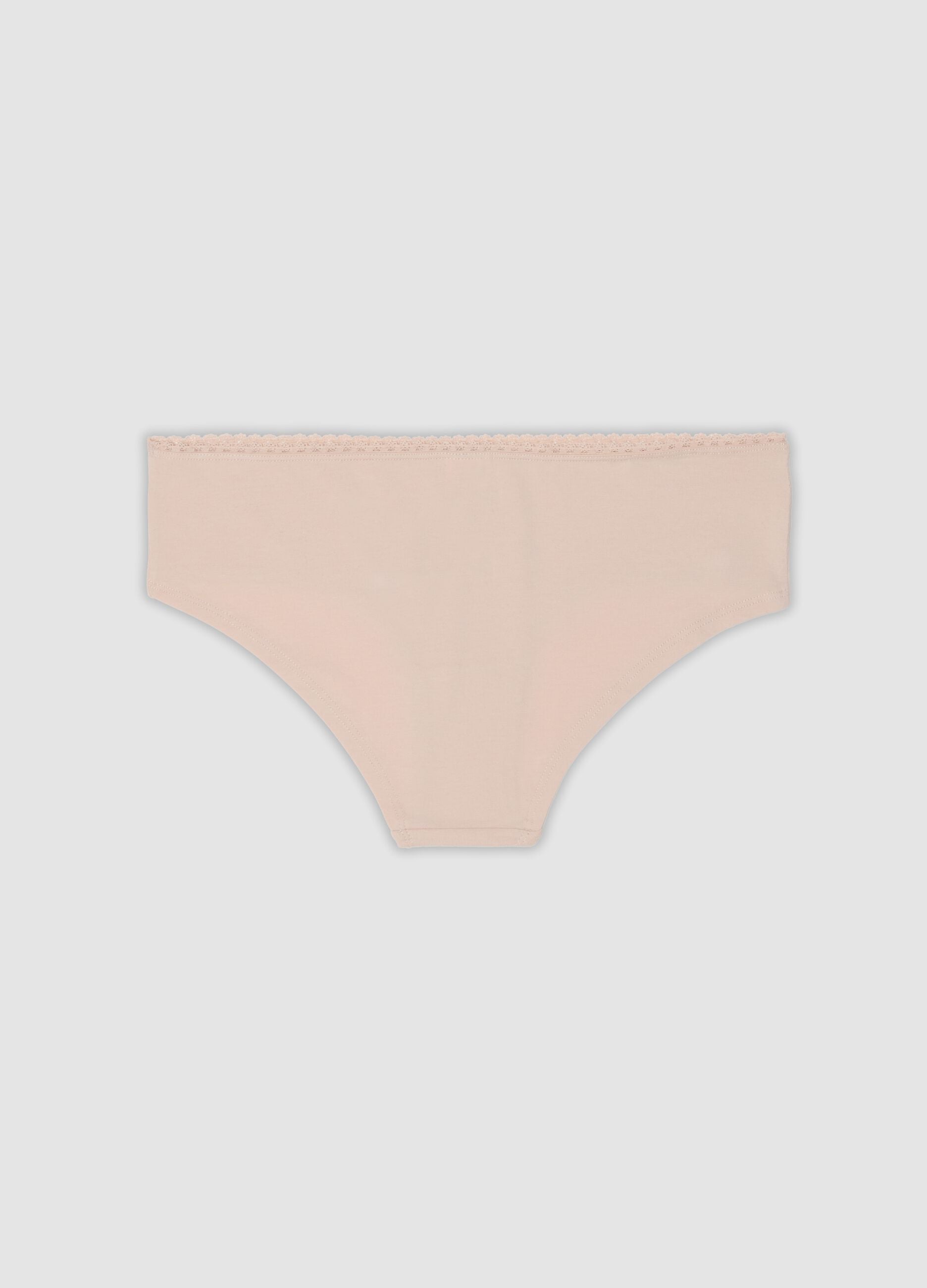 Tripack di slip hipster multicolor in cotone organico elasticizzato