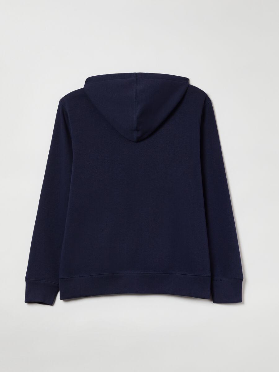 Full-zip fleece sweatshirt with logo embroidery_4