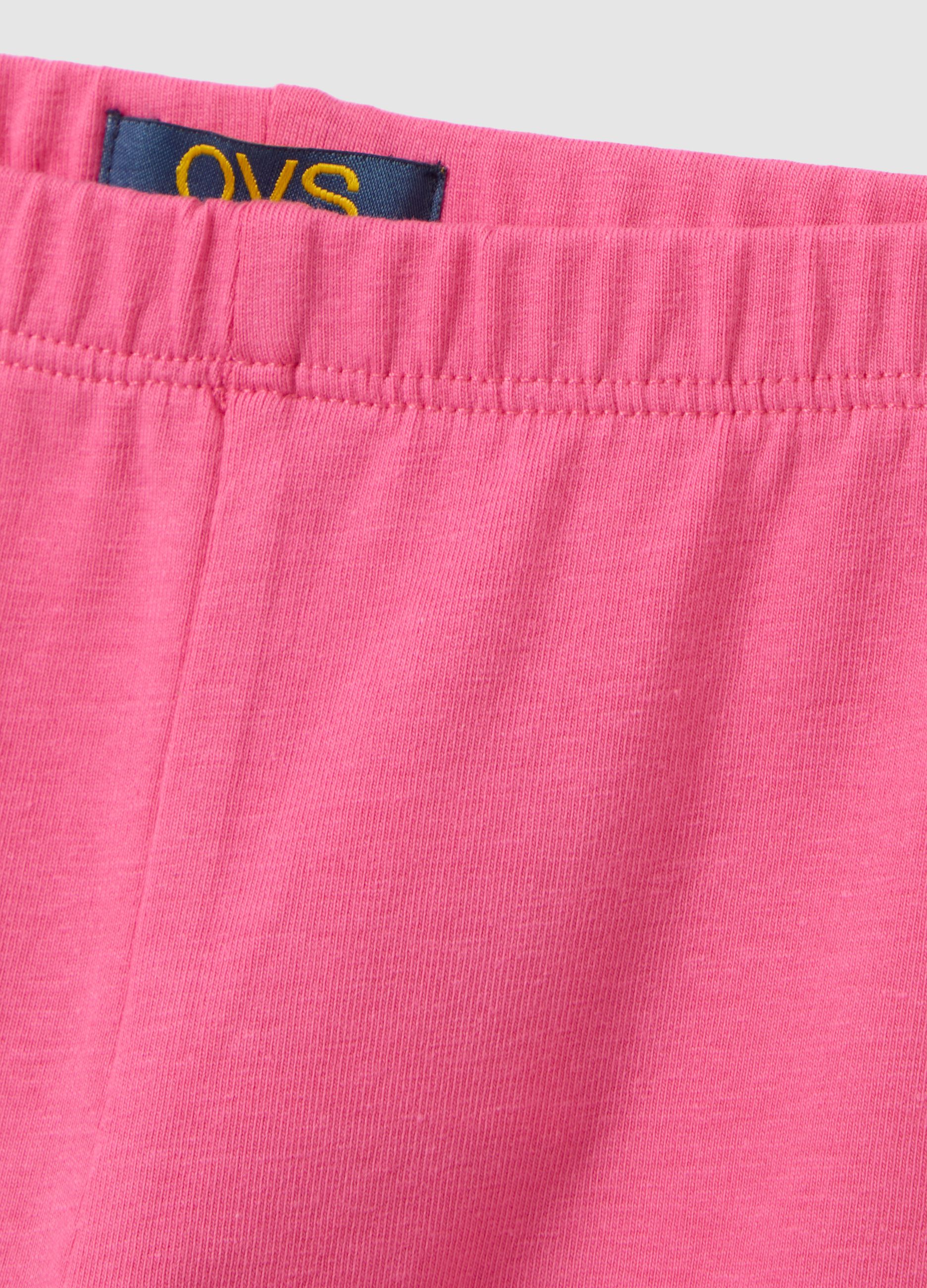 Girls' pink pure cotton regular fit set with print