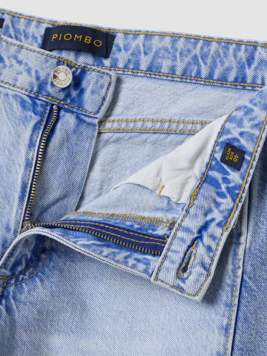 Jeans azzurri wide leg in puro cotone_5