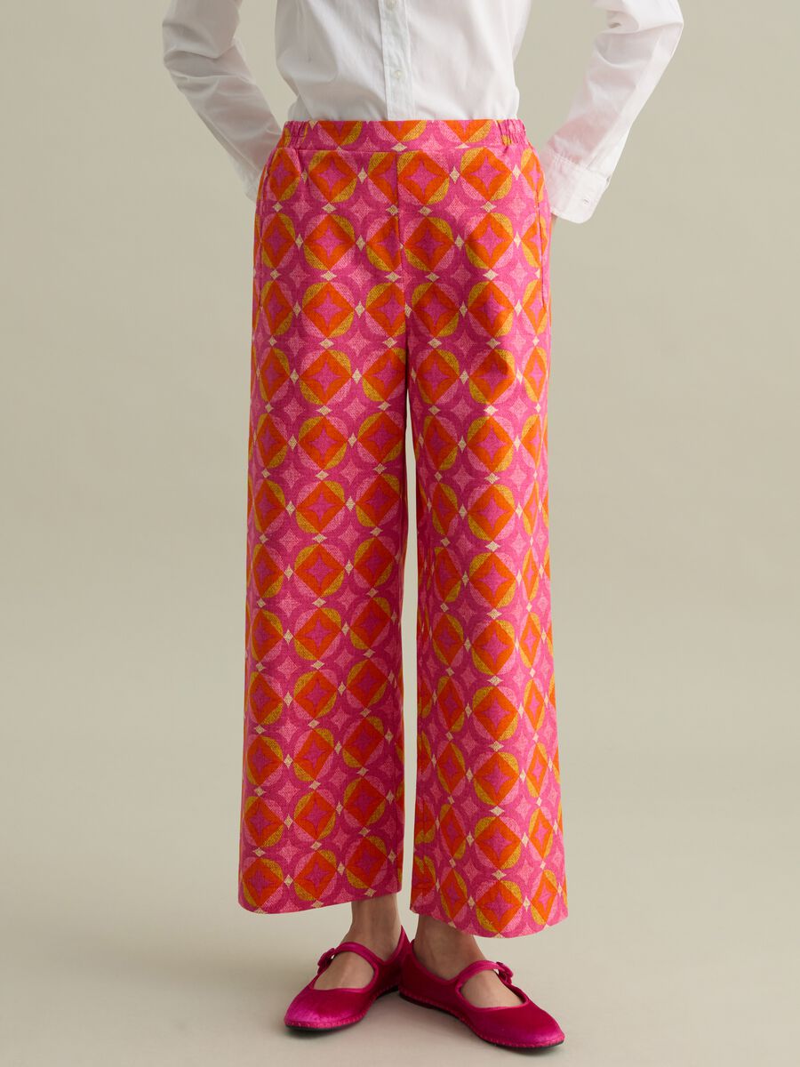 Wide-leg trousers with all-over print_1