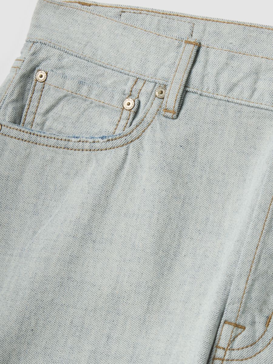 Light Blue Pure Cotton Relaxed-Fit Denim Jeans_6