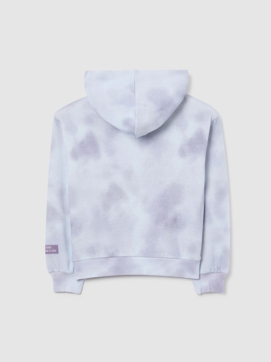 Felpa da ragazza in cotone multicolor regular fit effetto tie dye_4