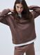 Brown Cotton Blend Sweatshirt Regular Fit_0