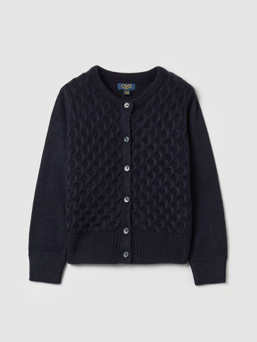 Cardigan with raised weave_0