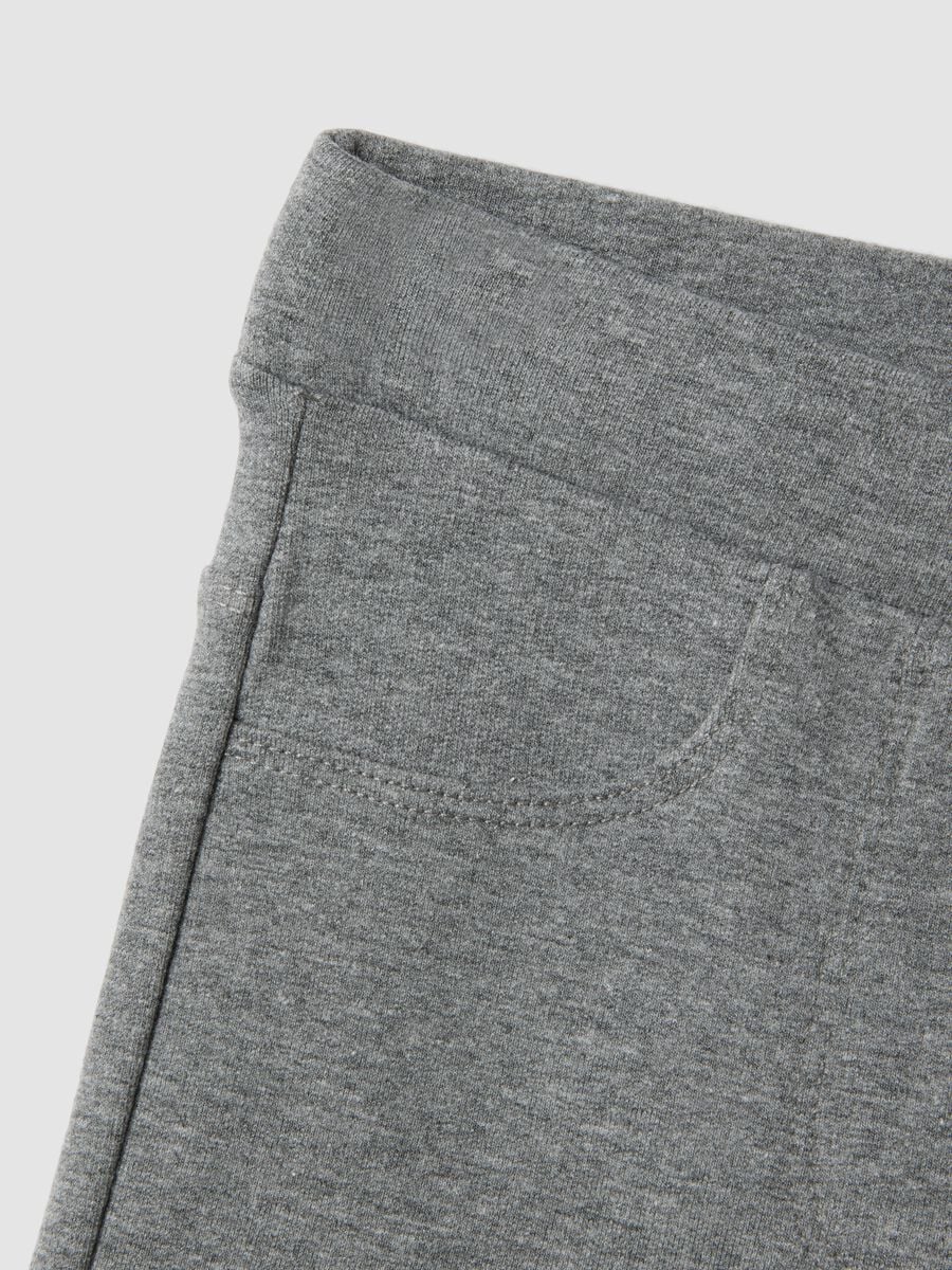 Treggings grigio melange flare in cotone organico elasticizzato_2
