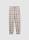 Fleece pyjama trousers with check pattern_4
