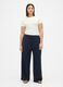 Wide-leg blue trousers in stretchy fabric_4