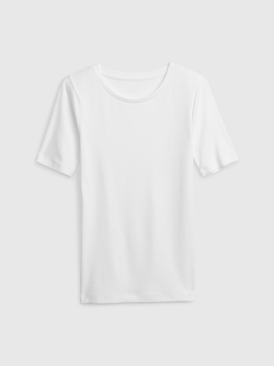 Round-neck t-shirt in stretch cotton and modal_3