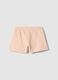Shorts in misto cotone rosa da bambina regular fit con cuore_1
