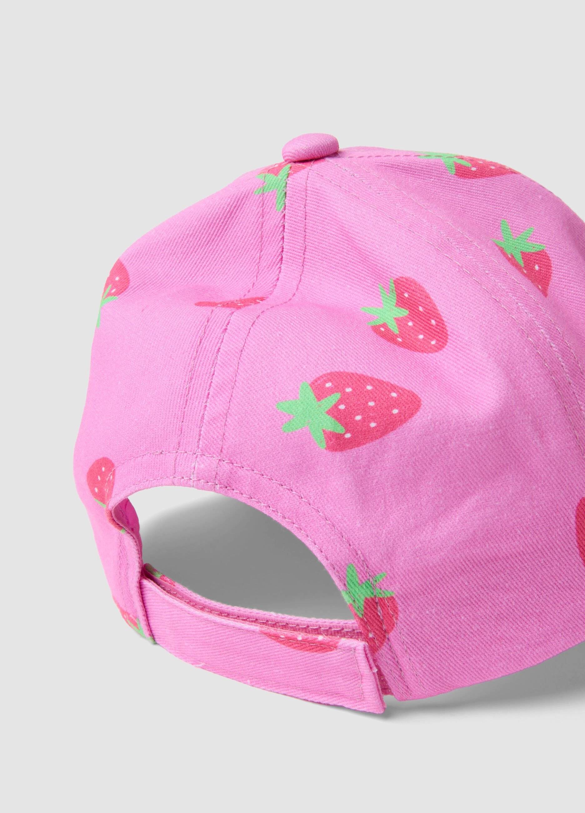 Pink pure cotton baseball cap