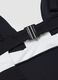 Black stretch fabric swimsuit with V-neck_5