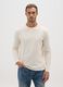 White long sleeve pure cotton regular fit T-shirt_0