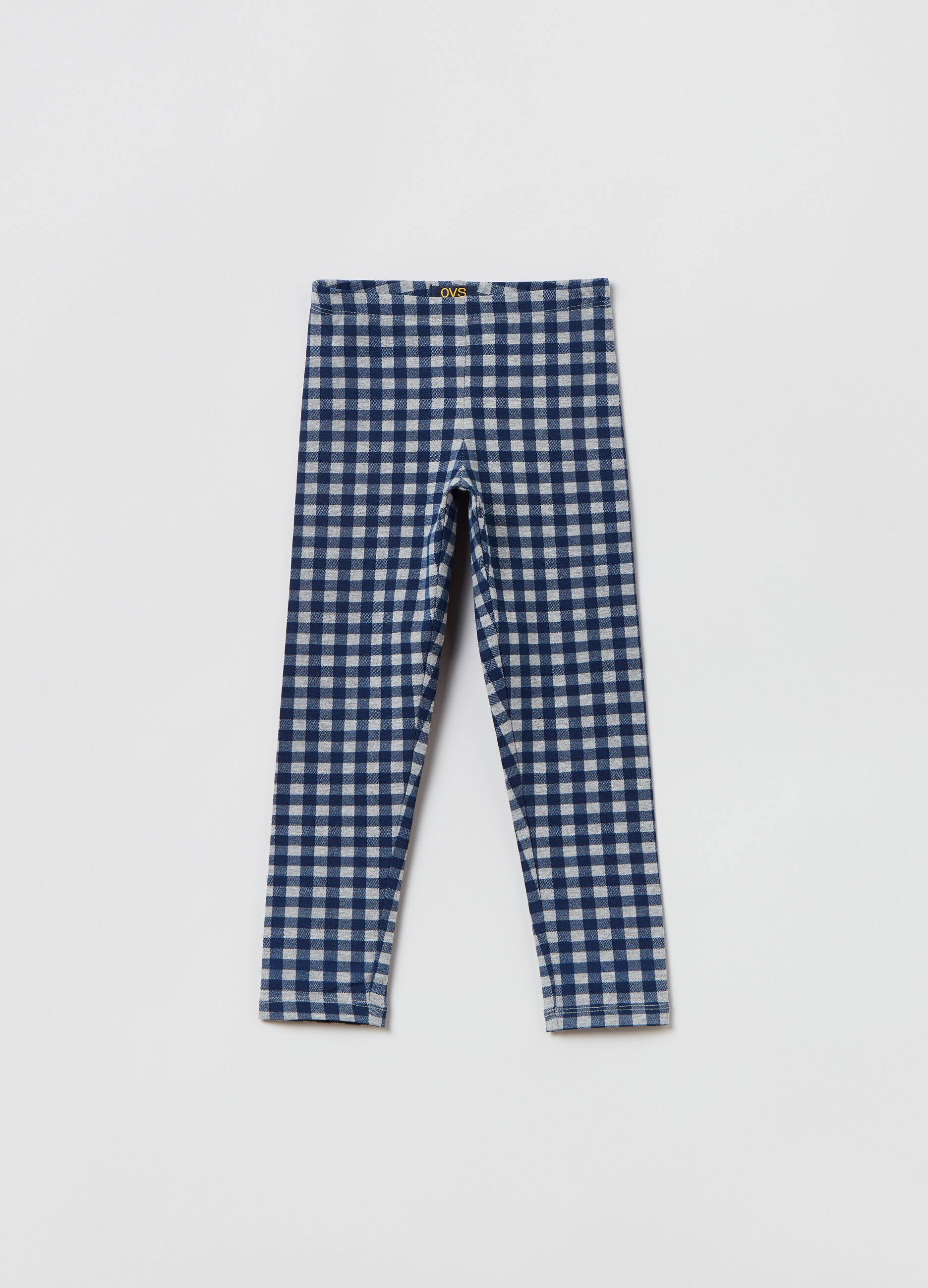 Leggings con stampa check