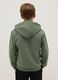 Green cotton hoodie for boys with oversized fit and zip_1