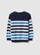 Regular fit multicolour striped pure cotton jumper for boys_1