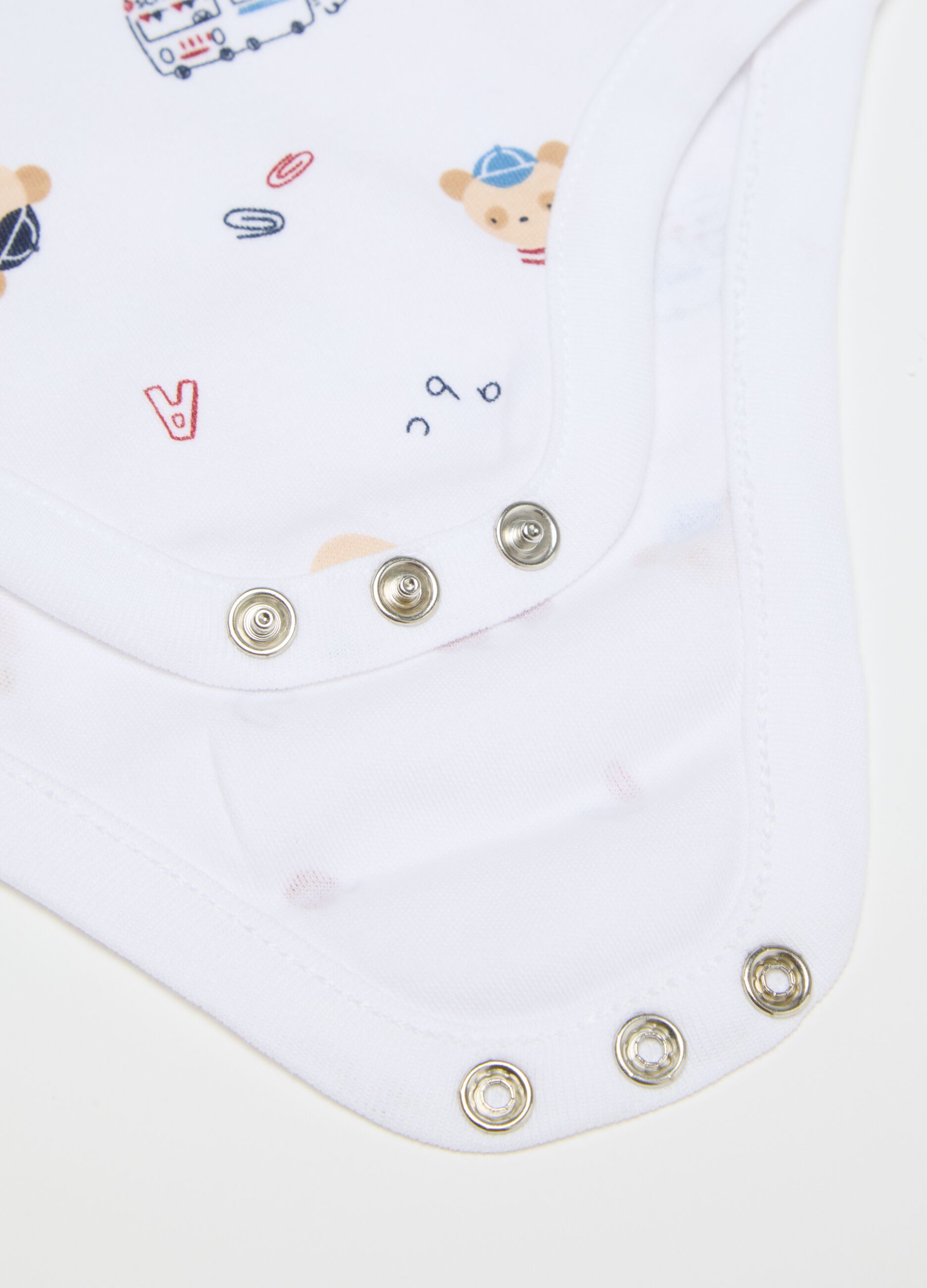 Tripack di body da neonato in puro cotone multicolor