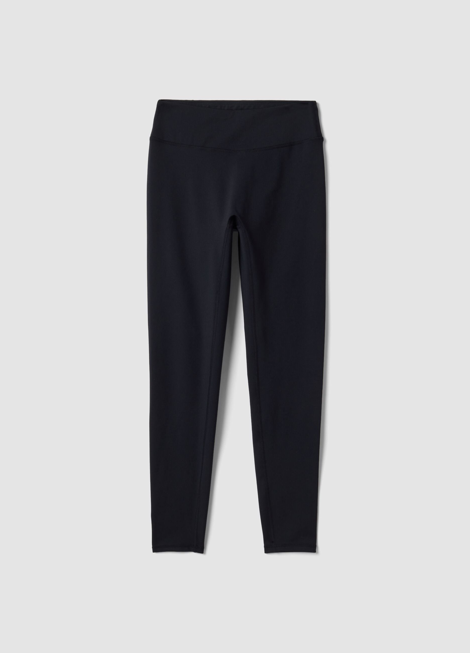 Leggings neri in tessuto elasticizzato traspirante a vita alta ALTAVIA STUDIO