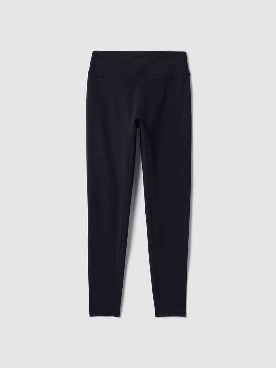 Black high-waisted stretch leggings_5