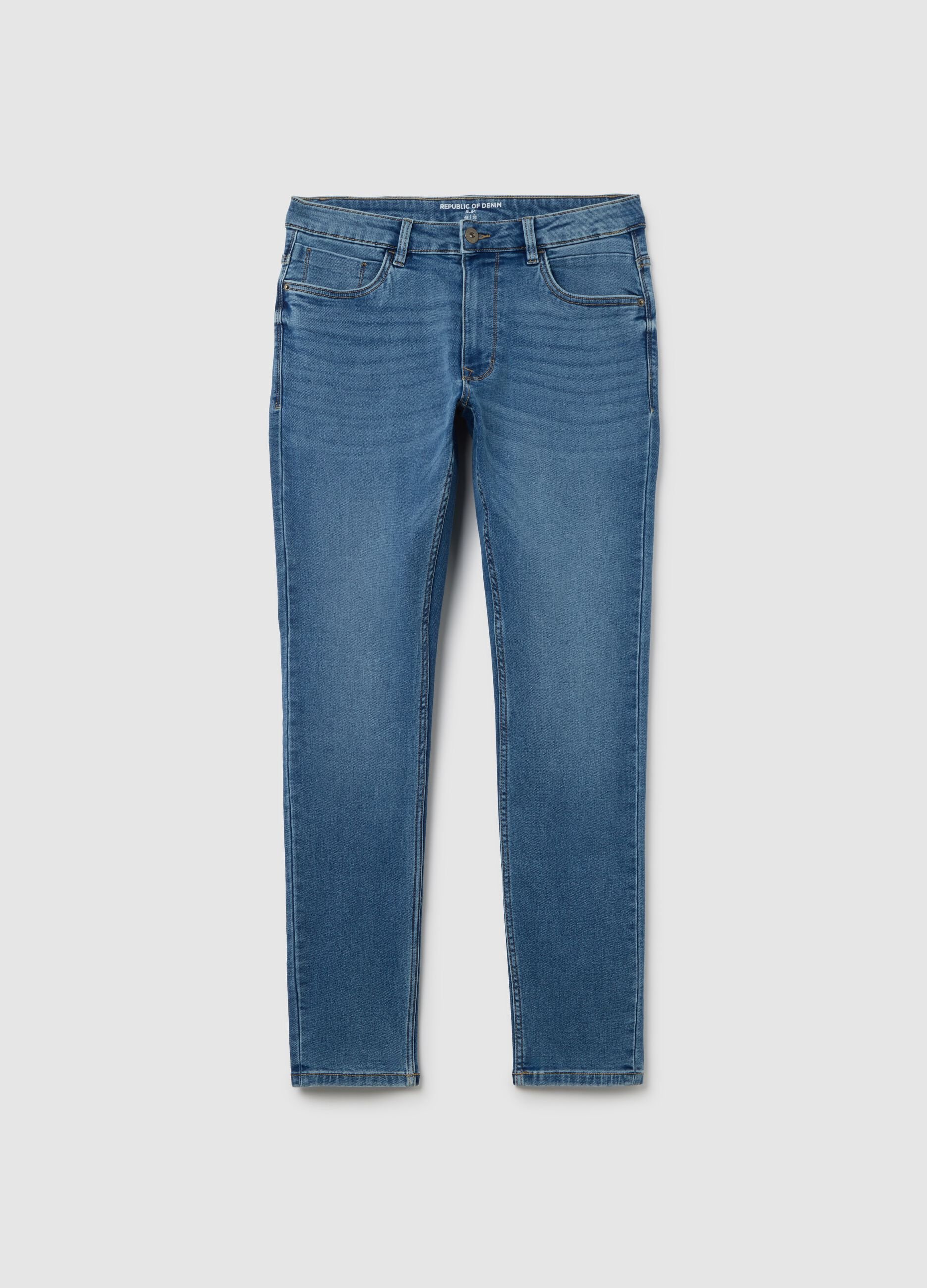 Jeans in denim blu slim fit
