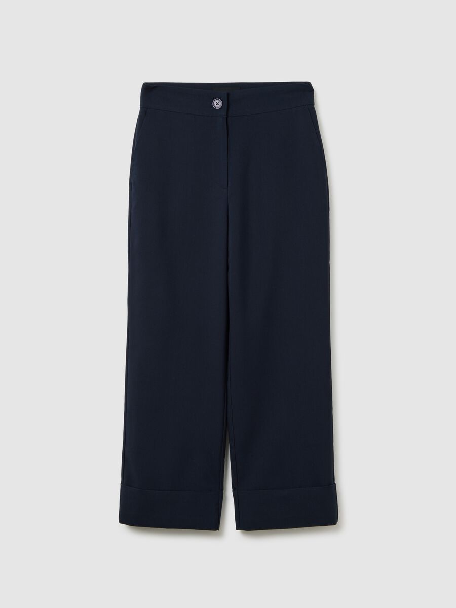 Blue blend regular fit trousers_0