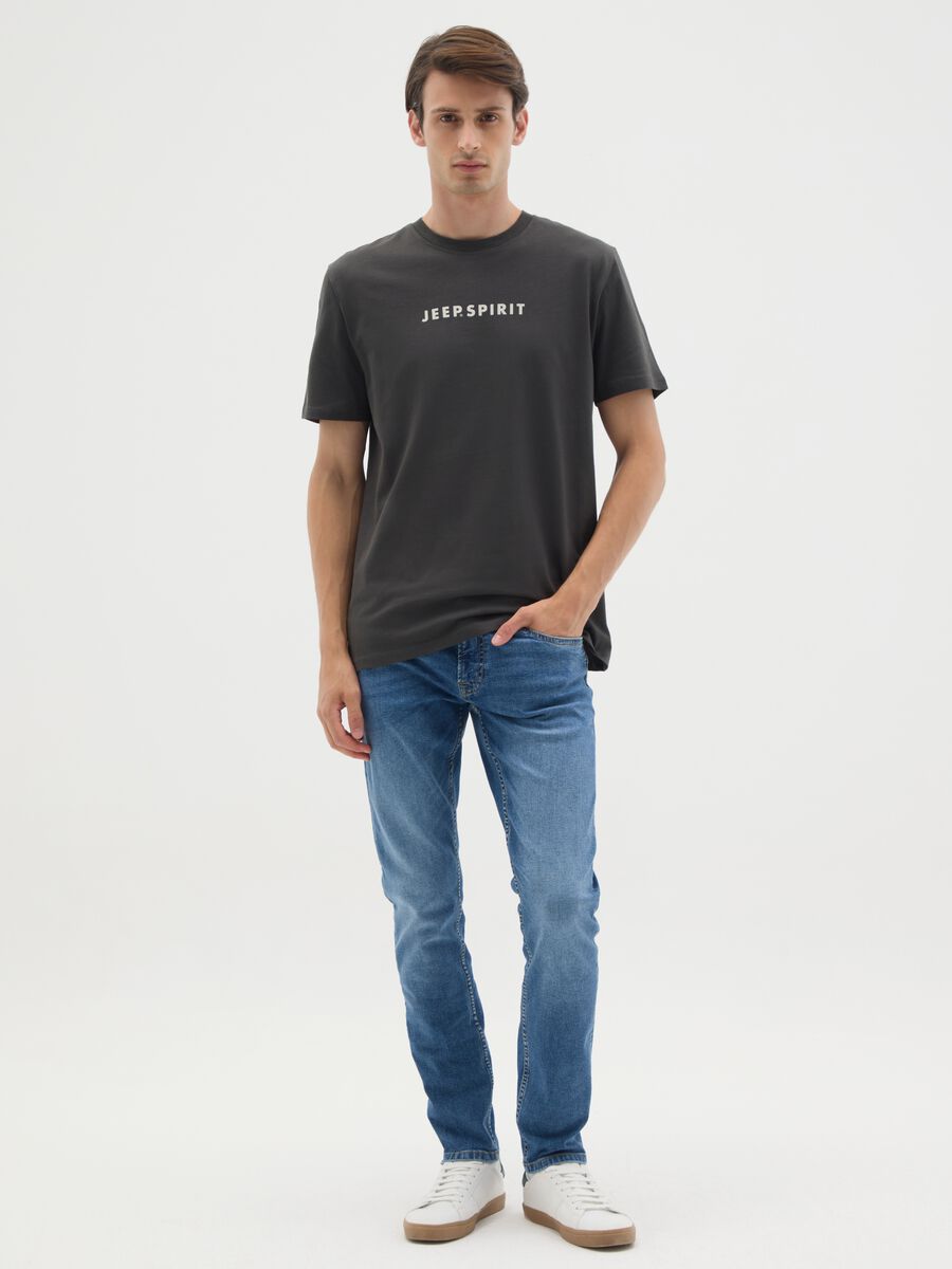 T-shirt in puro cotone nero regular fit_1