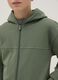 Green cotton hoodie for boys with oversized fit and zip_2