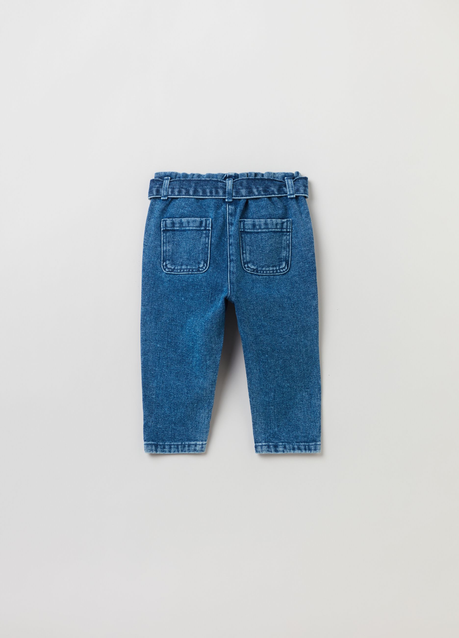 Jeggings in cotone con cintura_1