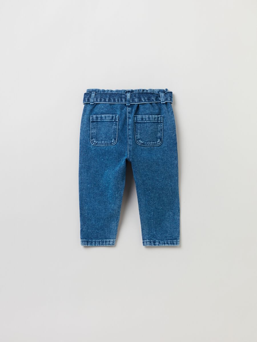 Jeggings in cotone con cintura_1